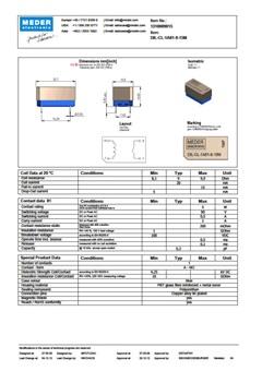 斯丹麦德UMS 干簧继电器样本