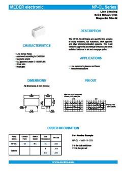 斯丹麦德SIL HV 干簧继电器样本