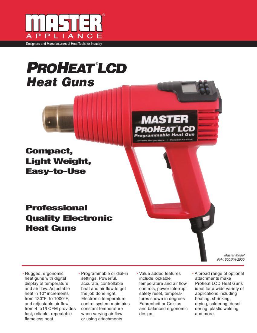 Heat Guns, Torches, Accessories : GUN PROHEAT LCD DIAL-IN W/STAND : MA1027-ND : Tools