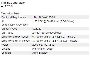 TN3001 Automatic Netting and Clipping Systems