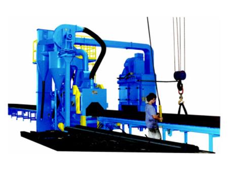 Automatic blast cleaning machines_Continuous, in-line roller conveyor