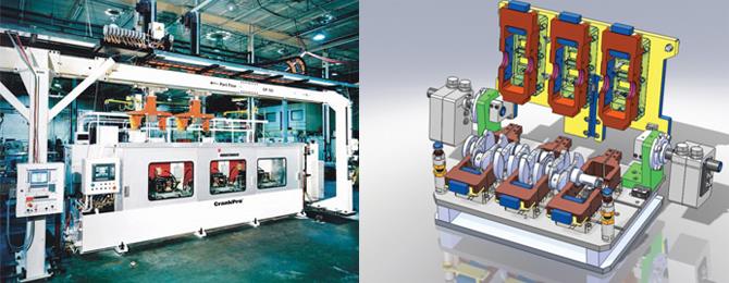 CrankPro Non Rotational Induction Heat Treating Equipment of Crankshafts