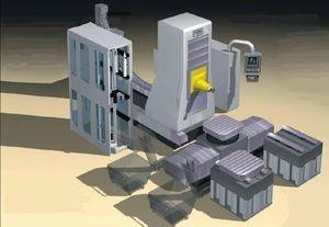 high speed 3-axis cnc horizontal machining center