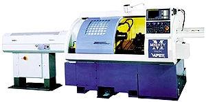 turning center with tool changer and magazine