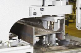 MAP: Automatic marking, punching, shearing line for metal profiles - flat bars - angle sections - I
